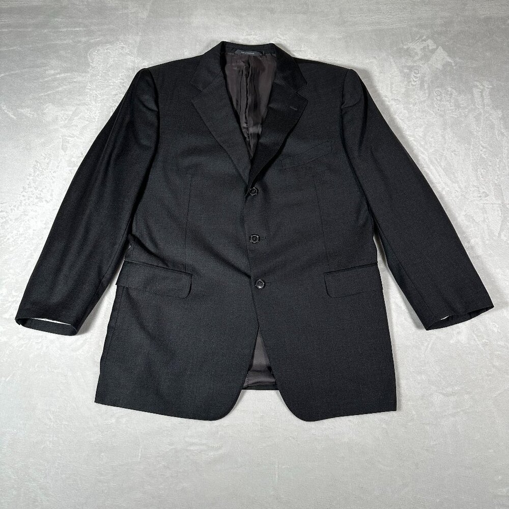 Ermenegildo Zegna Blazer Men Size USA 46R EUR 56R Gray 100% Wool Switzerland GUC